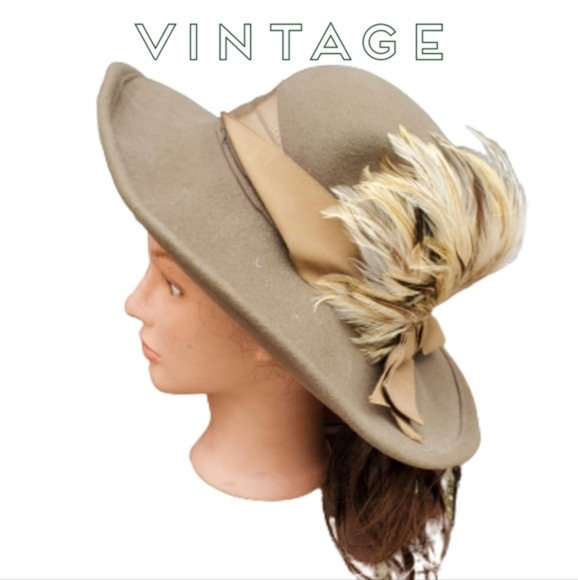 Peachfelt Vintage Light Mocha Wool Hat - Picture 1 of 5